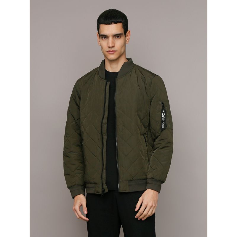 CALVIN KLEIN - Chaqueta Quilted Con Cremallera Verde Calvin Klein