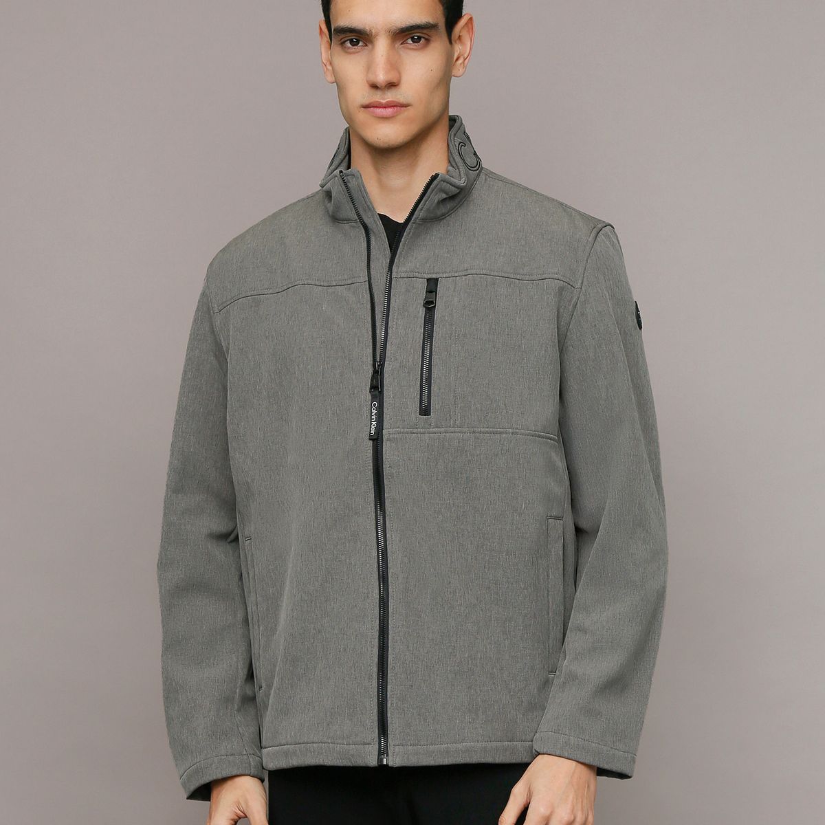 CALVIN KLEIN - Chaqueta Ck Soft Shell Gris Calvin Klein