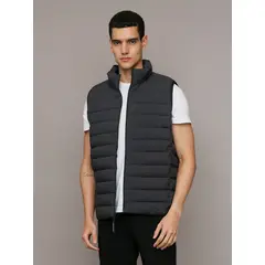 CALVIN KLEIN - Chaqueta Vest Ligera Acolchada Gris