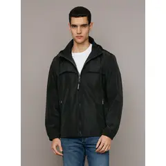 CALVIN KLEIN - Chaqueta Ligera con Gorro Negro