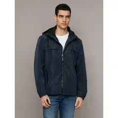 CALVIN KLEIN - Chaqueta Ligera con Gorro Azul