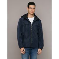 Chaqueta Ligera con Gorro Azul