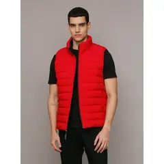 CALVIN KLEIN - Chaqueta Vest Ligera Acolchada Rojo