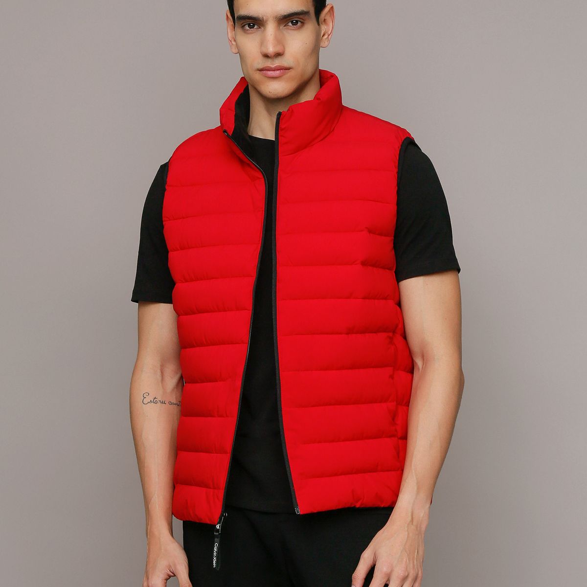 CALVIN KLEIN - Chaqueta Vest Ligera Acolchada Rojo Calvin Klein