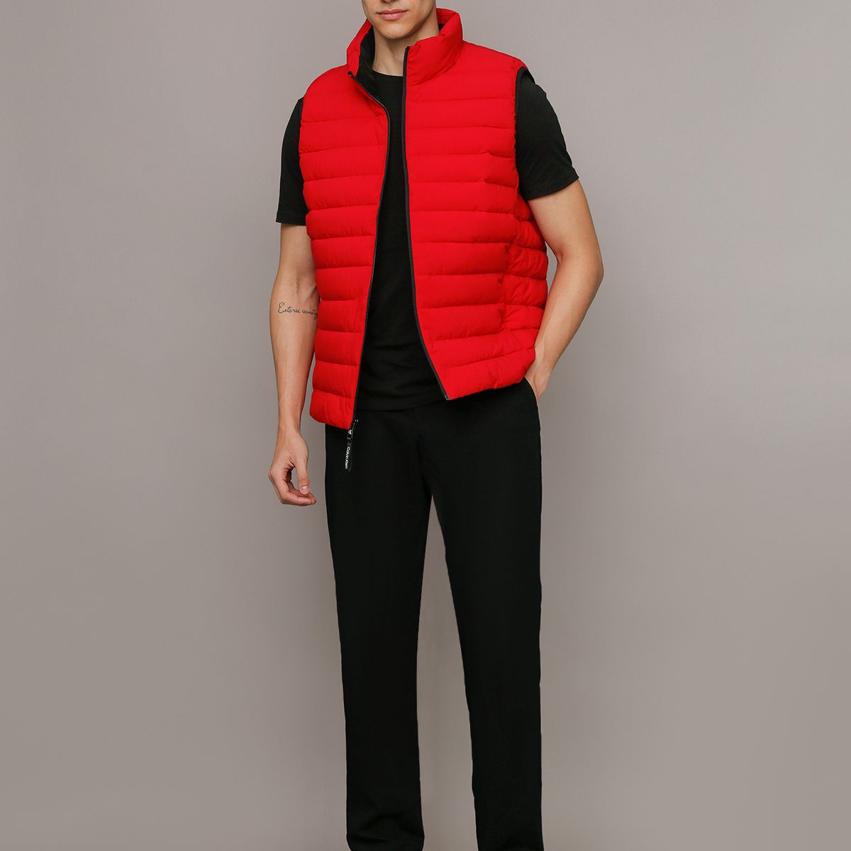 CALVIN KLEIN - Chaqueta Vest Ligera Acolchada Rojo Calvin Klein