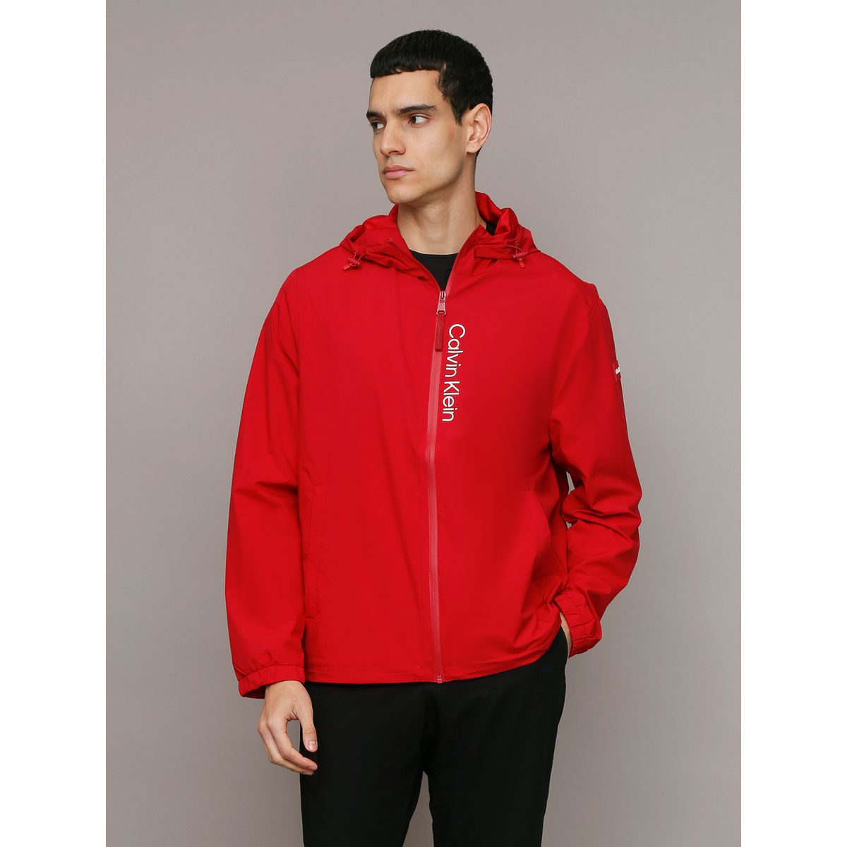 CALVIN KLEIN - Cortaviento Stretch Rojo Calvin Klein