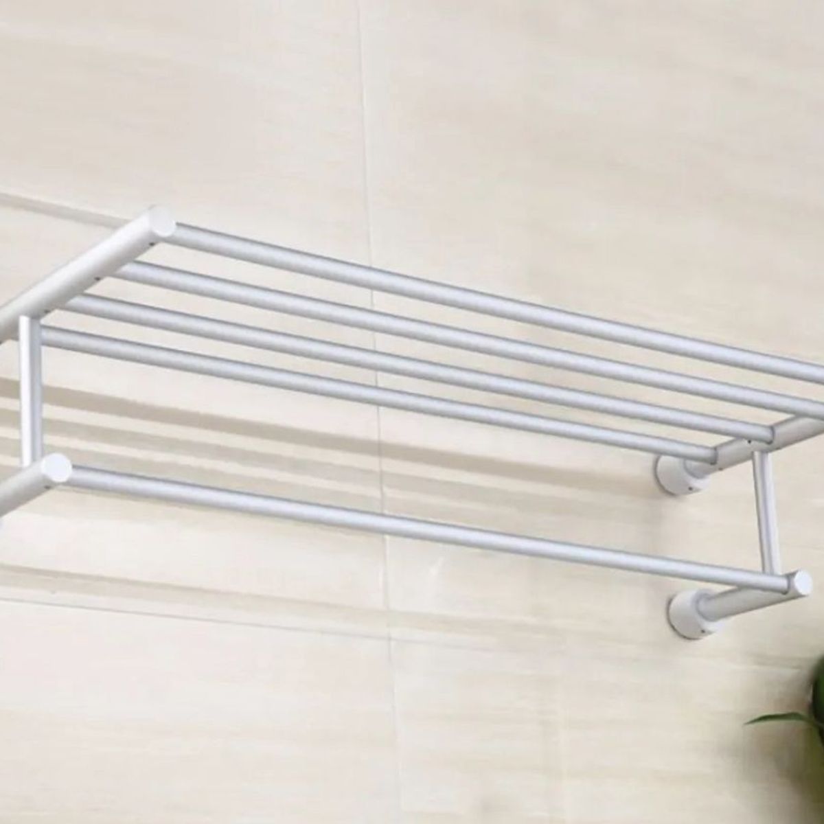 GENERICO - TOALLERO DE BAÑO MULTIPLES ALUMINIO PLATEADO MATE 60CM