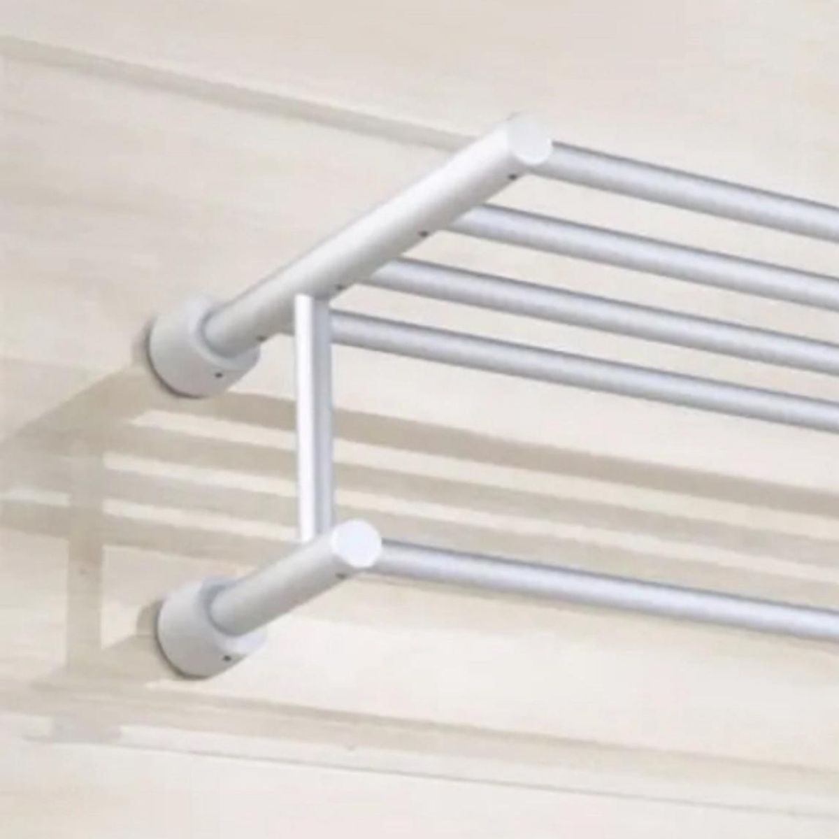 GENERICO - TOALLERO DE BAÑO MULTIPLES ALUMINIO PLATEADO MATE 60CM