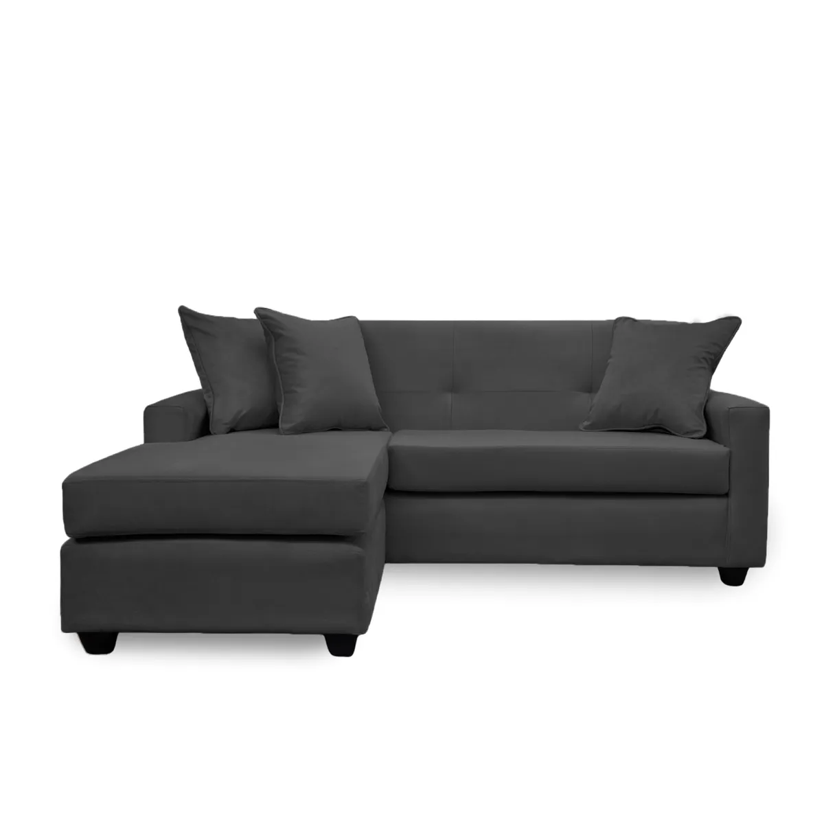 MBC - Sofa L Intercambiable New Sevilla Felpa Negro