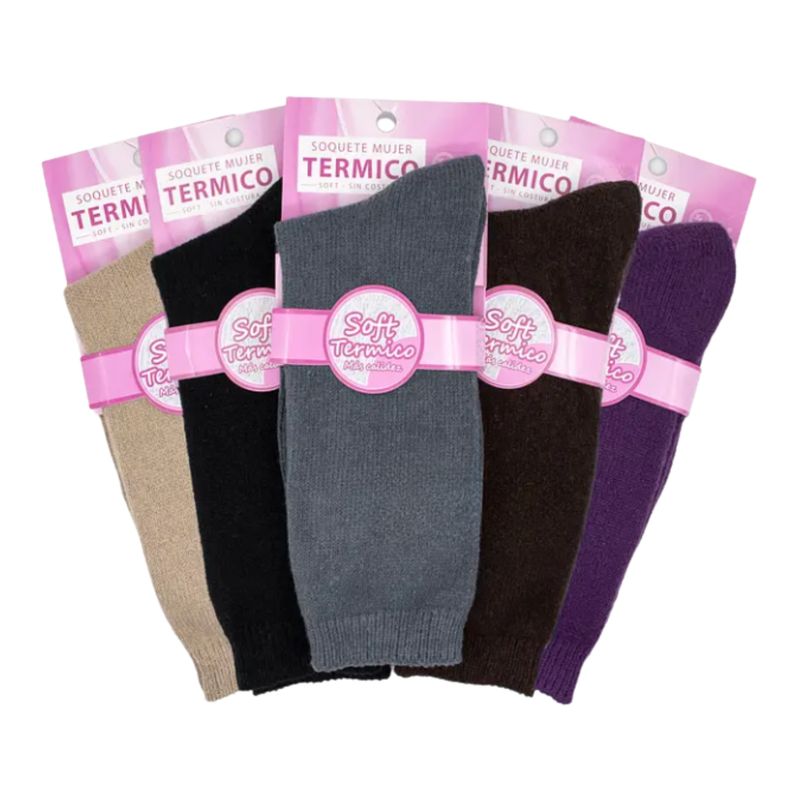 EKOL TACTICA MILITAR - Pack 3 Calcetines Soquete Térmico Soft Mujer