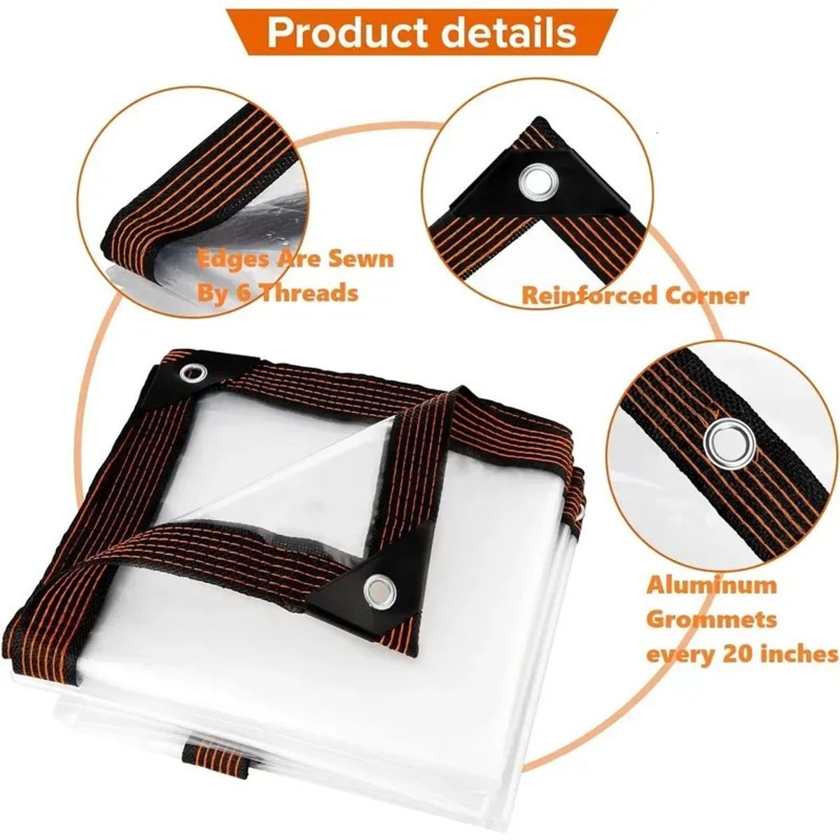 KUANGYE - Lonas Transparentes Resistentes Impermeables 2x6 M