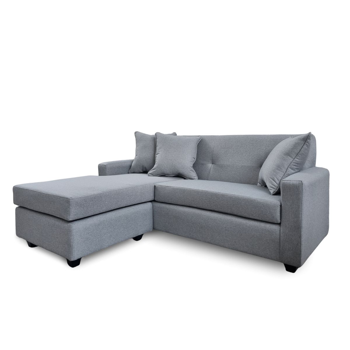 MBC - Sofá L Intercambiable New Sevilla Tela Gris Claro