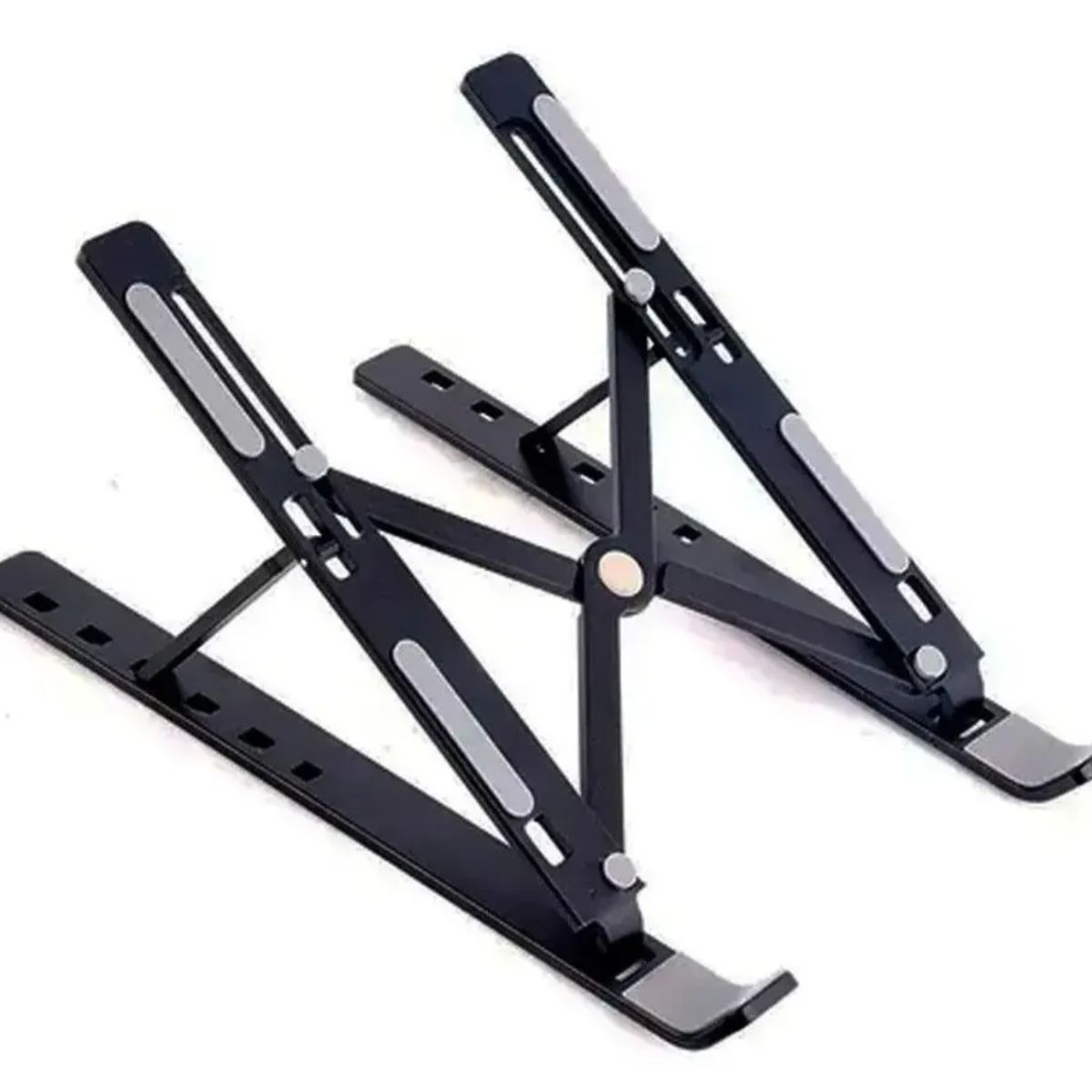 GENERICO - Soporte Plegable Para Notebook Y Tablet Aluminio Color Negro