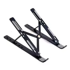 GENERICO - Soporte Plegable Para Notebook Y Tablet Aluminio Color Negro