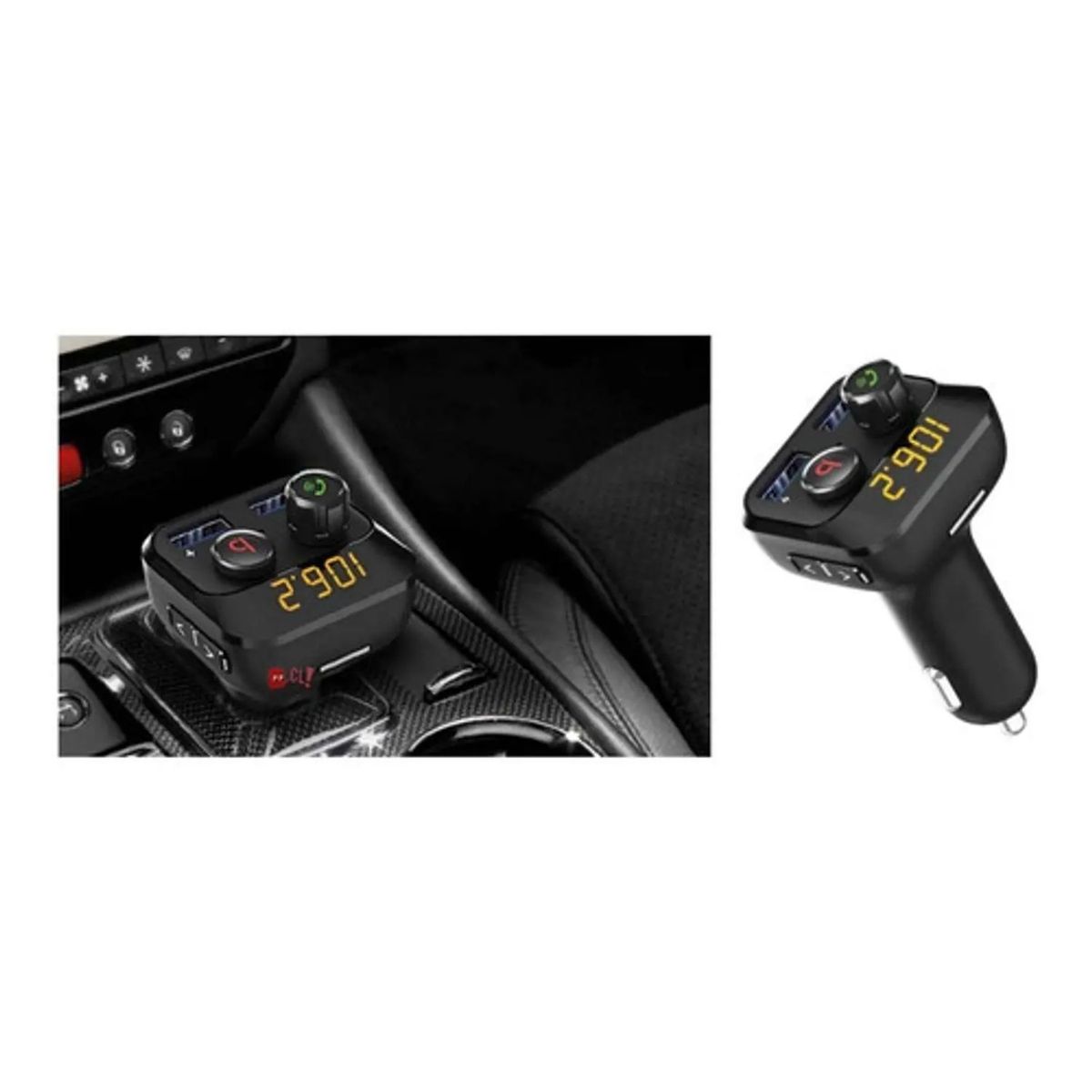 TECNOLAB - Transmisor Fm Bluetooth 5.0 Auto Con Botón Bass - Ps
