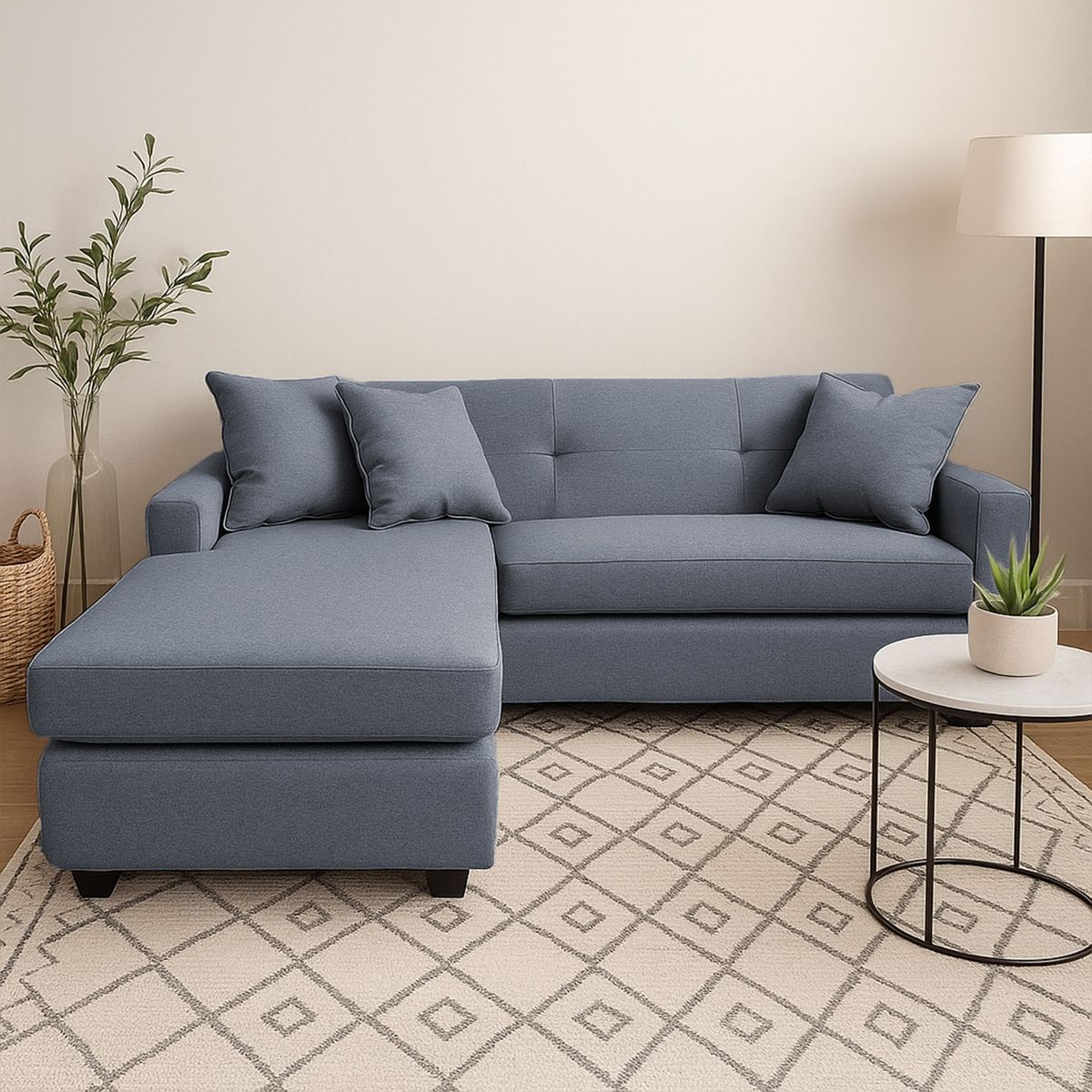 MBC - Sofá L Intercambiable New Sevilla Tela Gris Grafito