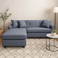 Sofá L Intercambiable New Sevilla Tela Gris Grafito