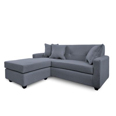 Imagen 2 del producto Sofá L Intercambiable New Sevilla Tela Gris Grafito