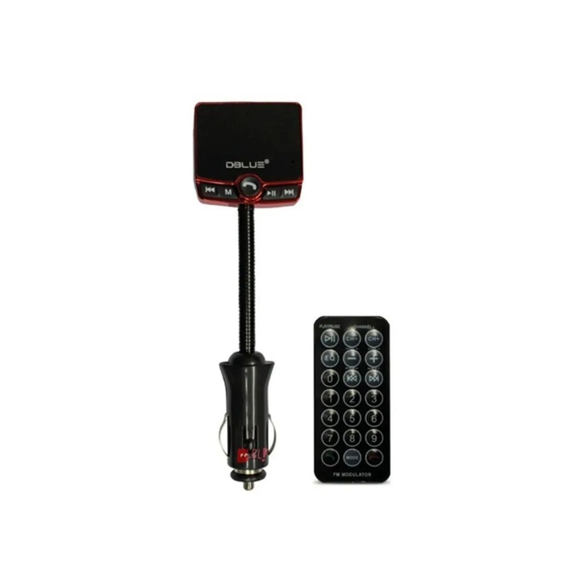 DBLUE - Transmisor Fm Bluetooth Auto Rojo - Ps