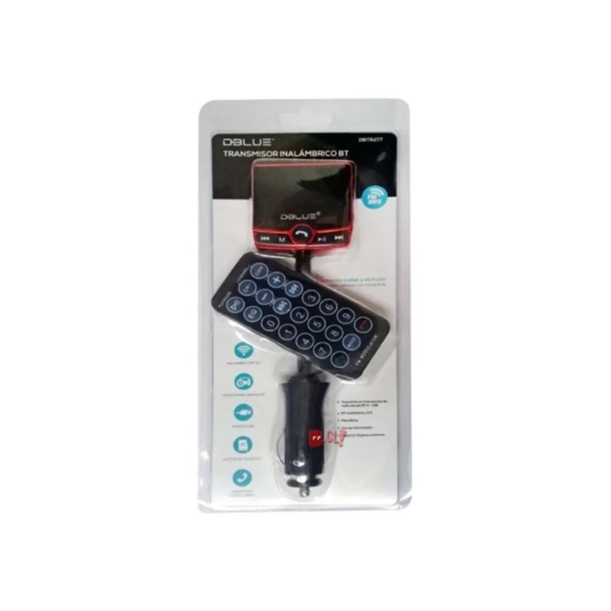 DBLUE - Transmisor Fm Bluetooth Auto Gris - Ps