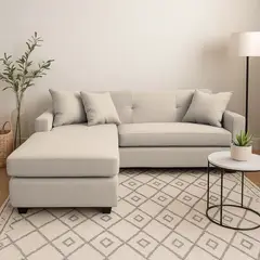GENERICO - Sofá L Intercambiable New Sevilla Tela Beige