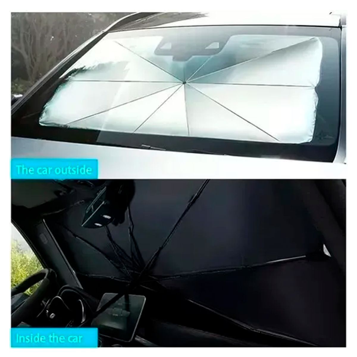 IRM - Quitasol Parasol Parabrisas Auto Tipo Sombrilla Cubre Sol