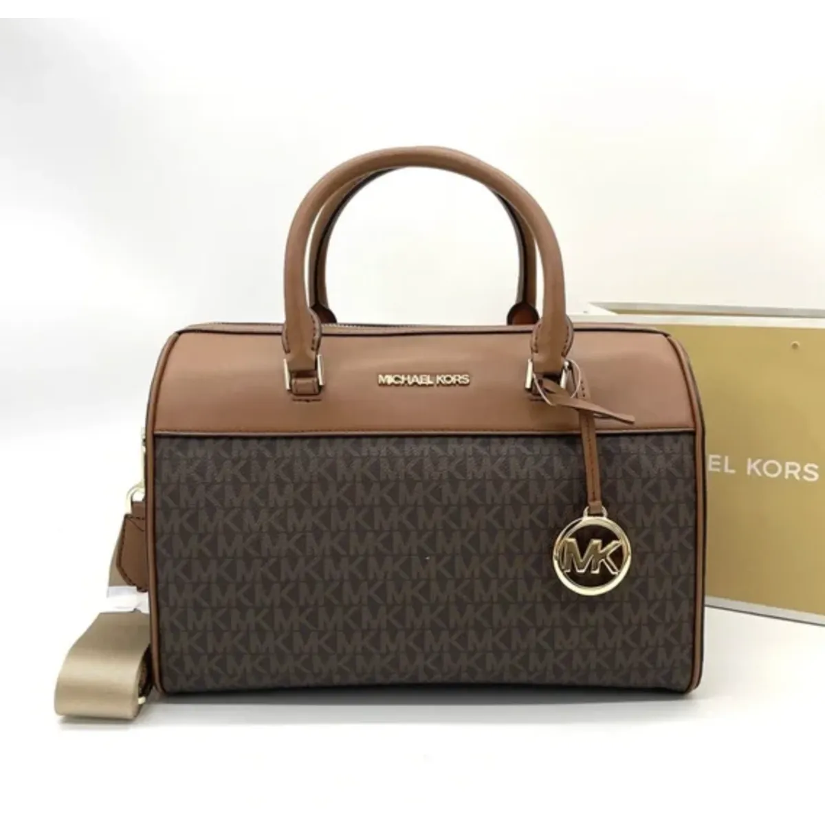 MICHAEL KORS - BOLSO DUFFLE BROWN MEDIUM MICHAEL KORS