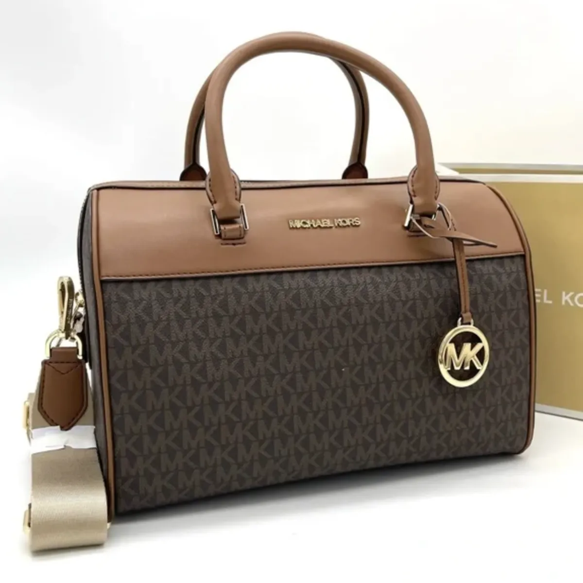 MICHAEL KORS - BOLSO DUFFLE BROWN MEDIUM MICHAEL KORS