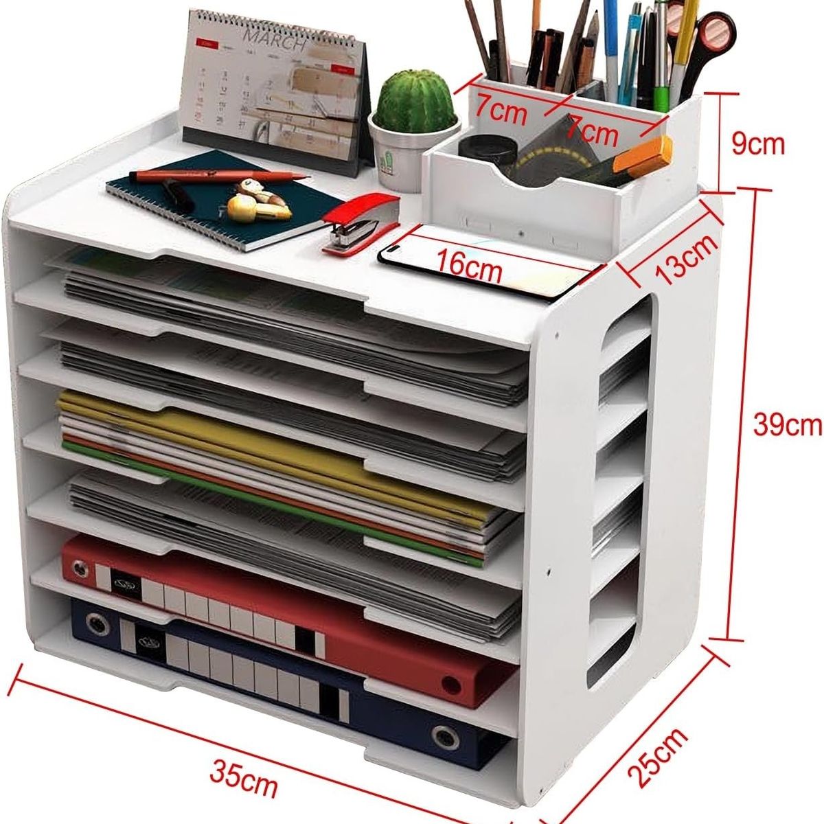 YOMYM - Organizador de Escritorio Multifuncional Portalápices gratis 7 Niveles