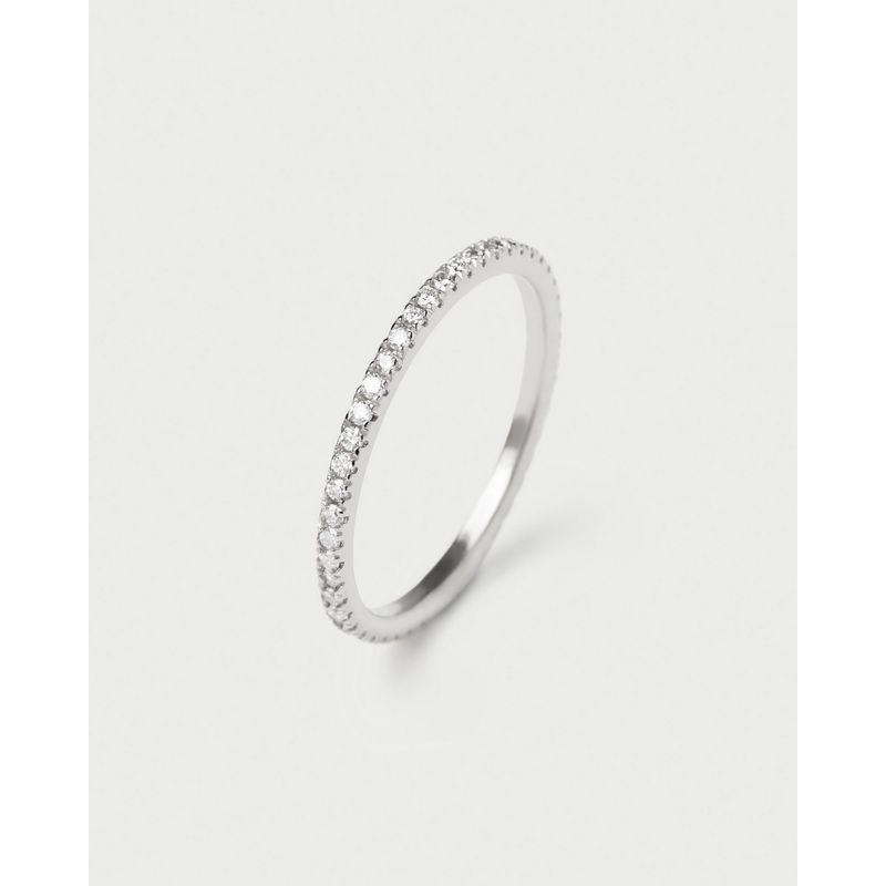 PDPAOLA - Mini Anillo Eternidad de Diamantes y Oro Blanco PDPAOLA