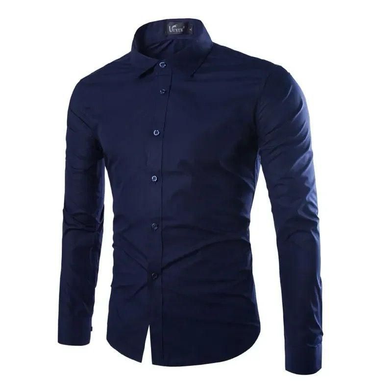 XPRESS RECHARGE - Camisa lisa de color solido para hombre