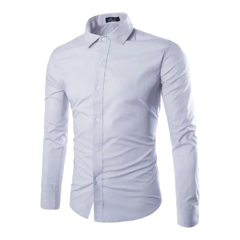 XPRESS RECHARGE - Camisa lisa de color solido para hombre