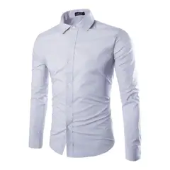 XPRESS RECHARGE - Camisa lisa de color solido para hombre