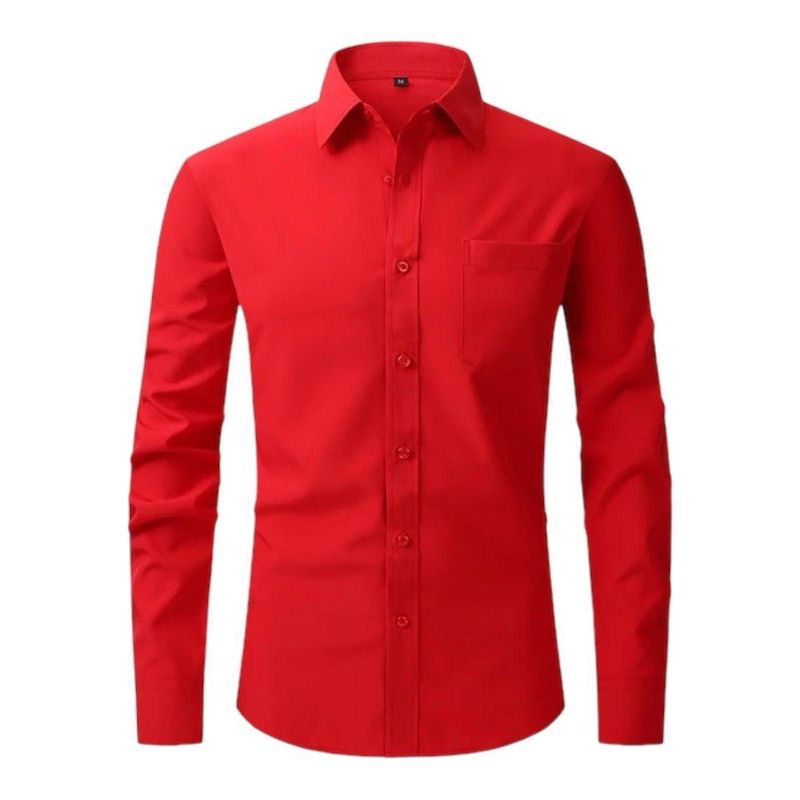 XPRESS RECHARGE - Camisa lisa de color solido para hombre
