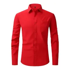 XPRESS RECHARGE - Camisa lisa de color solido para hombre