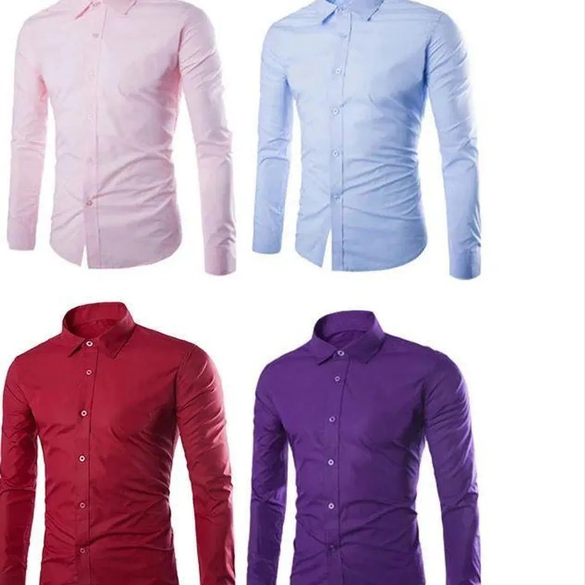 XPRESS RECHARGE - Camisa lisa de color solido para hombre