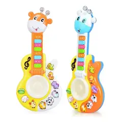 GENERICO - Guitarra Musical Didáctica Para Bebe Jirafa Luces Y Sonido