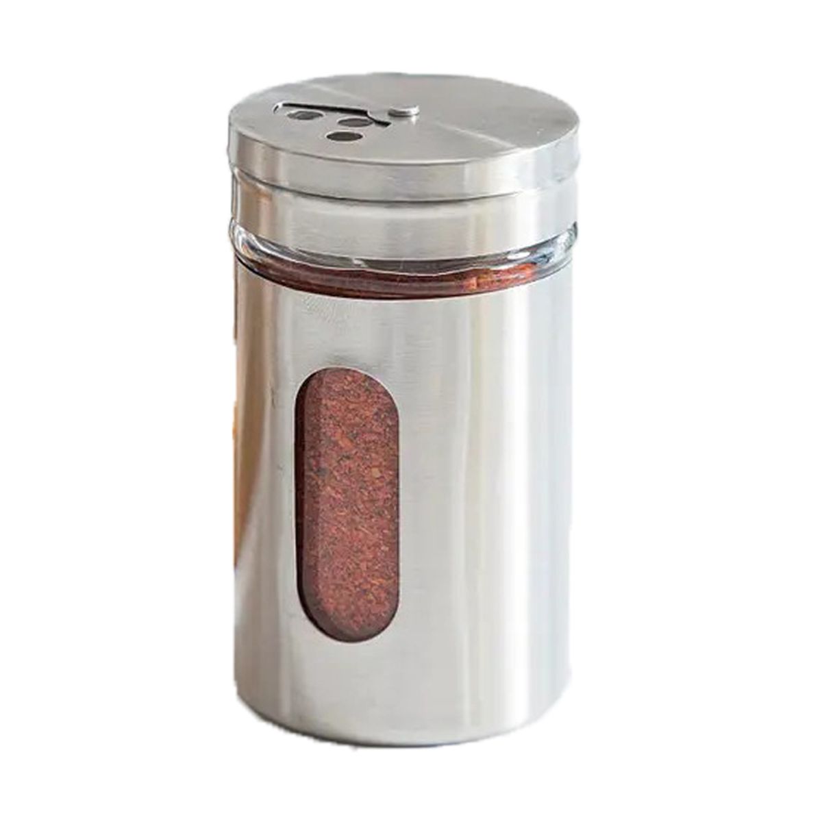 GENERICO - Especiero Individual AceroVidrio 8cm - Cáscara Metálica p