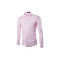 Camisa de vestir lisa para hombre