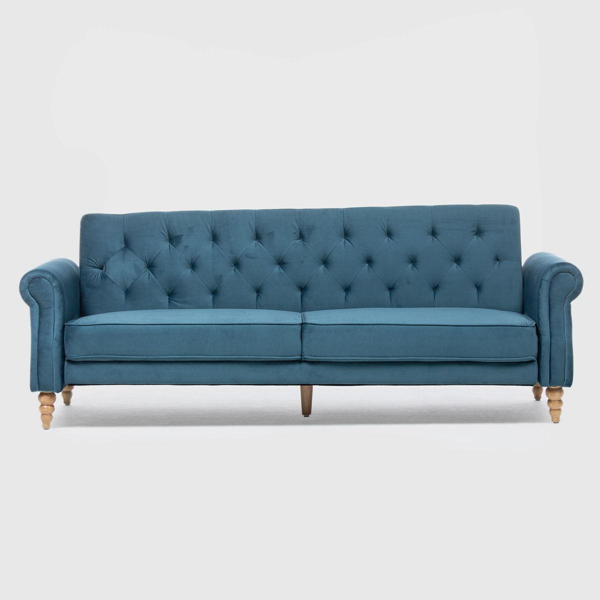 DANIELS - Sofá Futón 3 Cuerpos Clásico Milán Turquesa EG2025BL