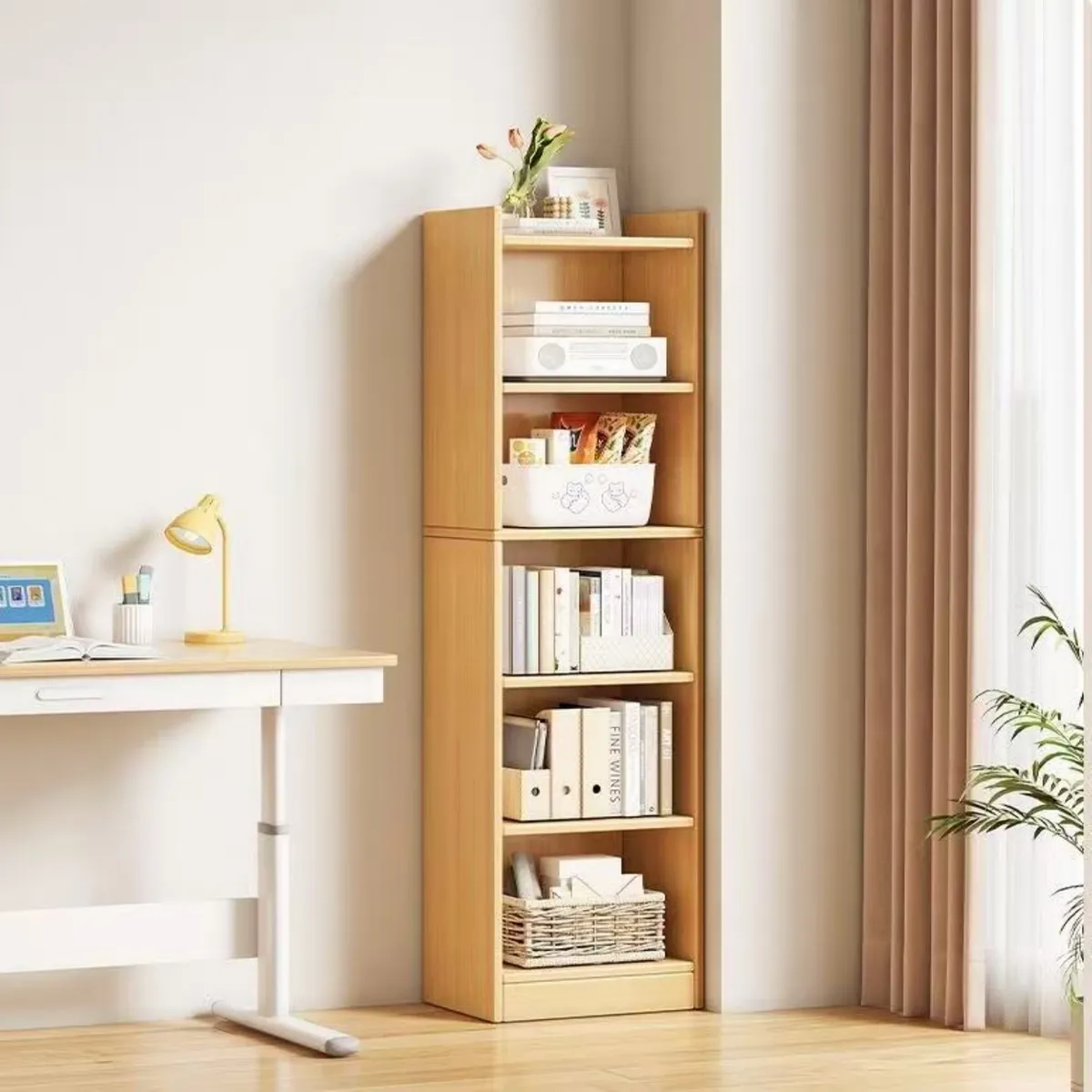 IDEEHOUSE - Estante Liberero 5 Niveles Altura 152cm Madera