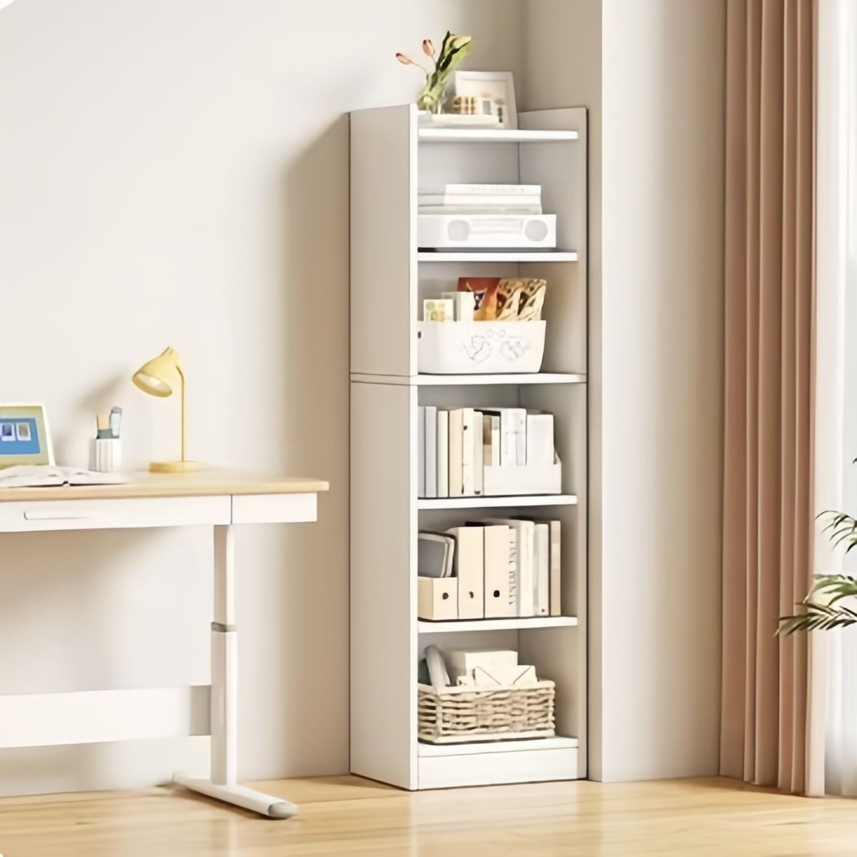 IDEEHOUSE - Estante Liberero 5 Niveles Altura 152cm Blanco