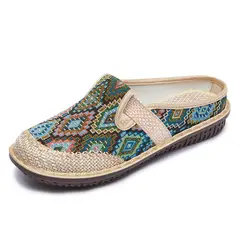 DANWEILE - Zapatillas De estilo étnico para Mujer - Verde