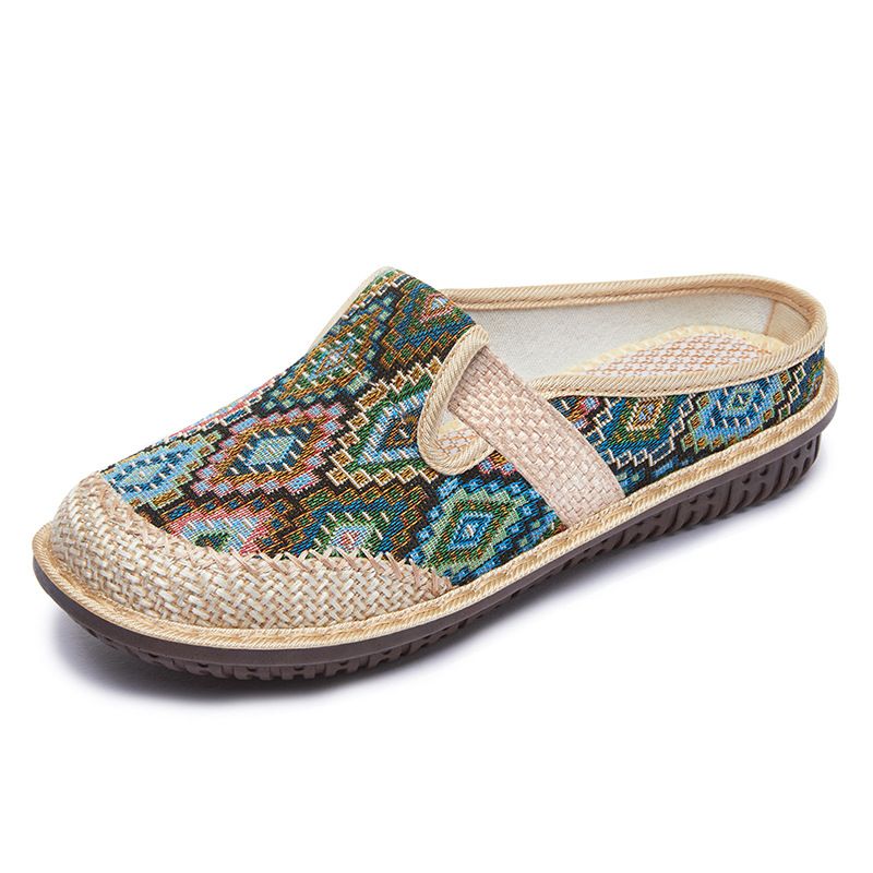 DANWEILE - Zapatillas De estilo étnico para Mujer - Verde