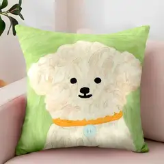 GENERICO - Forro Para Cojin Modelo Cachorro Beige Tierno Agradable 782