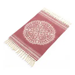 GENERICO - Tapete Bajada de Cama 60x90 cm Suave Lino Elegante Alfombra Mandala 640