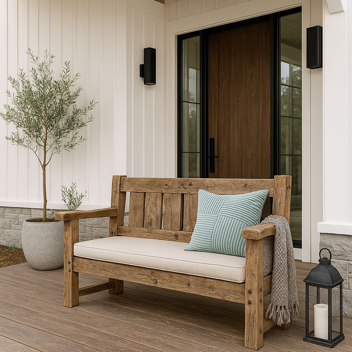 GENERICO - Funda Para Cojín Turquesa Modelo Acanalado 45x45