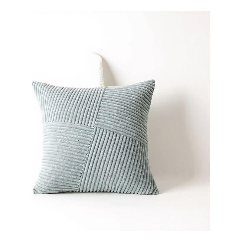 GENERICO - Funda De Cojín 45x45 Turquesa Textura Acanalada