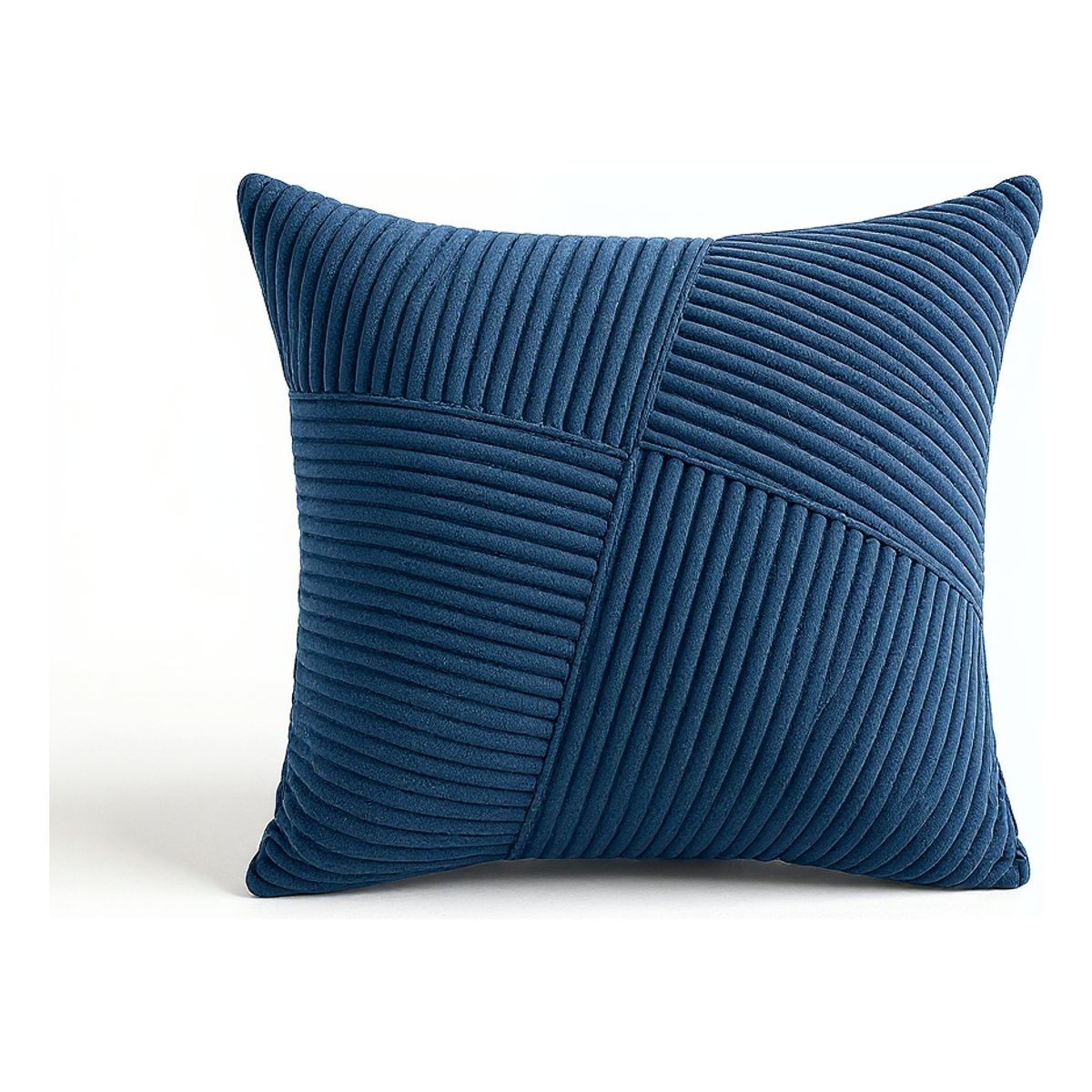 GENERICO - Funda De Cojín 45x45 Azul Textura Acanalada