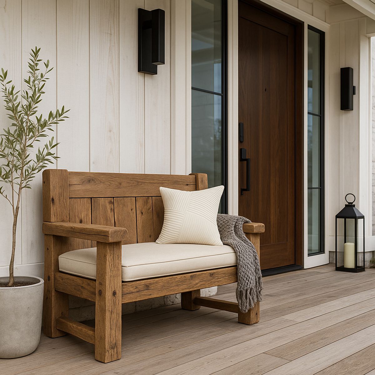 GENERICO - Funda Para Cojín Blanco Marfil Modelo Acanalado 45x45